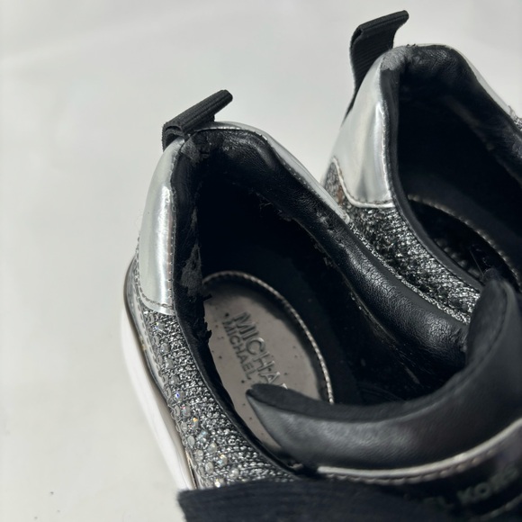 MICHAEL Michael Kors Jada Glitter Fabric Rhinestone Embellished Trainers Sneaker - Picture 5 of 10